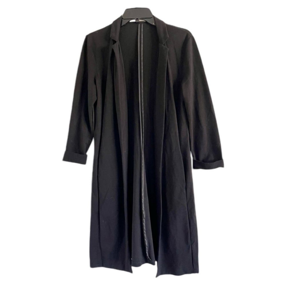 HAVE‎ Women's Black Open Front Long Cardigan Sweater-Size S
